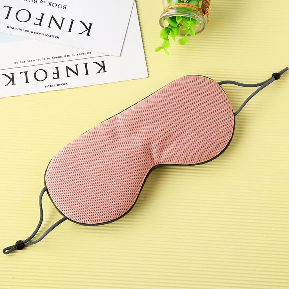 

1Pcs Ice Silk Shading Eye Mask Lightweight Adjustable Strap Dual Use Hot Cover Travel Home Light Grey Lotus Pink