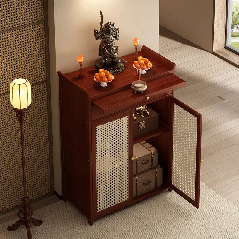 Shrine Offering Table Niche New Chinese Vertical Cabinet Household Incense Case Buddha Statue Buddhist CabinetD21