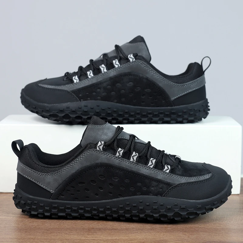 

YRZL Мужская походная обувь Зимние непромокаемые термотреккинговые ботинки для противоскользящей толстой подошвы Прочные удобные кроссовки для бега по пересеченной местности