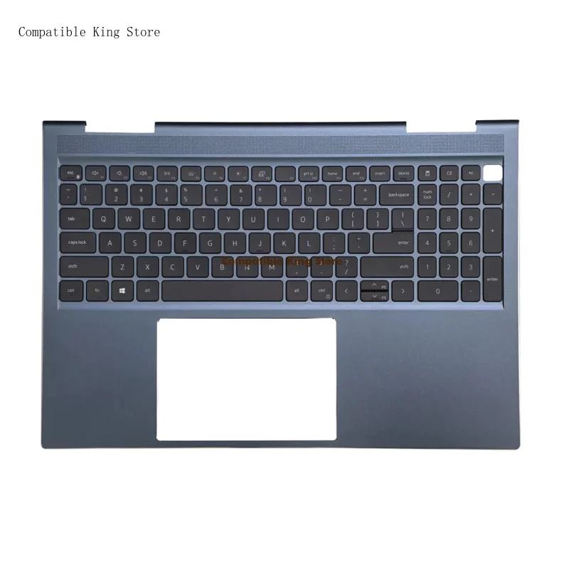Original New US Layout Keyboard For Dell Inspiron 16Plus 7610 Laptop Palmrest Upper Case Top Cover with Backlilght Keyboard Blue