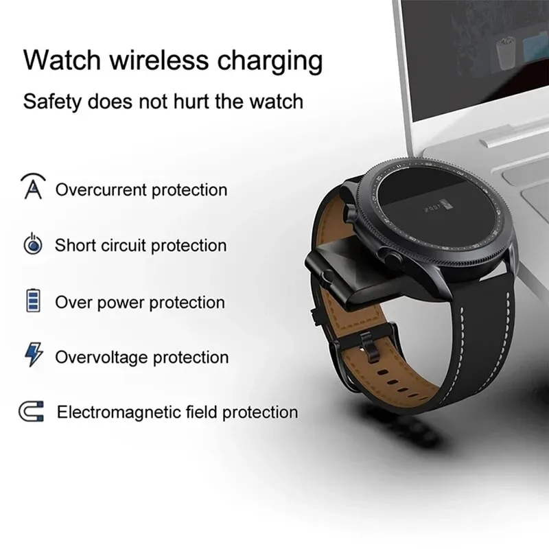 2 In 1 Fast Magnetic Watch Wireless Charger for Samsung Apple Watch Galaxy 6 5 4 Active IWatch 8 7 Portable Charging Type C USB