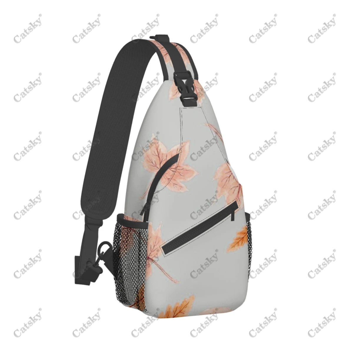 maple leaf pattern plant leaves Men's casual cross-chest shoulder bag chest bag sports storage women's cross-body bag