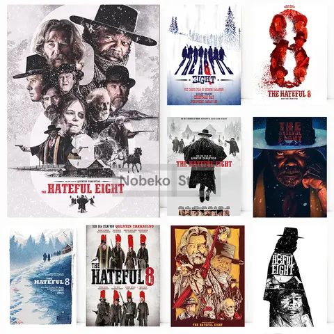 Klasik Batı Aksiyon Filmleri Nefret Edilen Sekiz Poster Kovboy Filmi Baskılar Tuval Boyama Duvar Sanatı Resimleri Ev Odası Dekorasyon