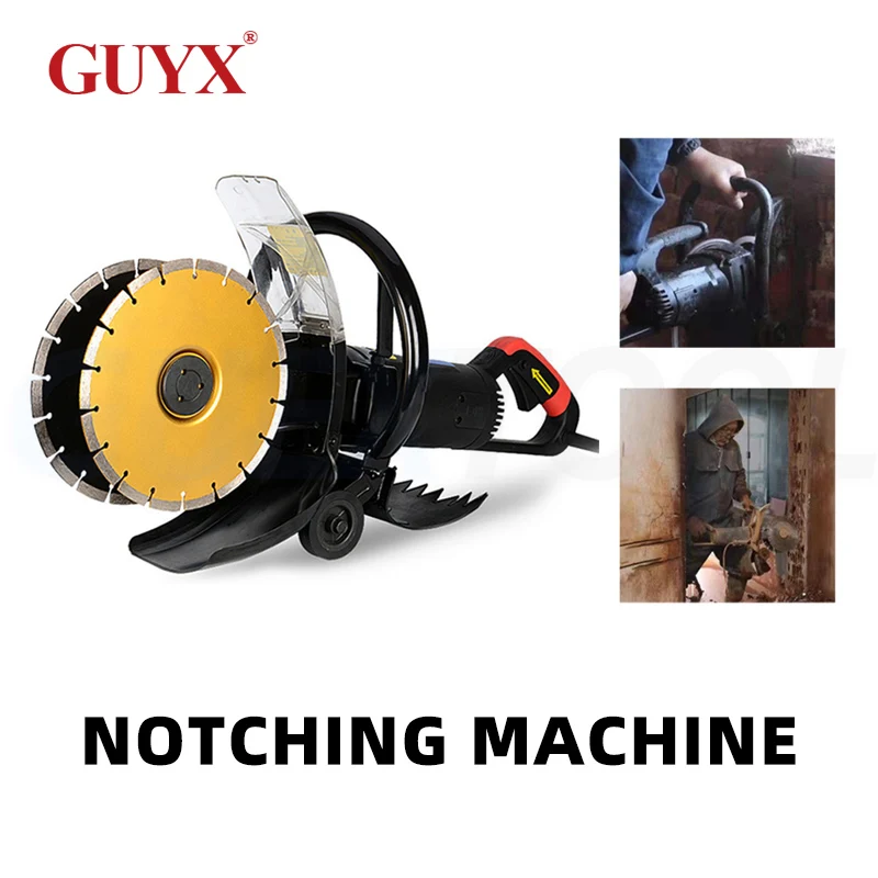 

2300W Double Saw Blade Dust-Free Slotting Machine Wall Cutting Machine Door Opening Red Brick Light Concrete Cutting Machine220V