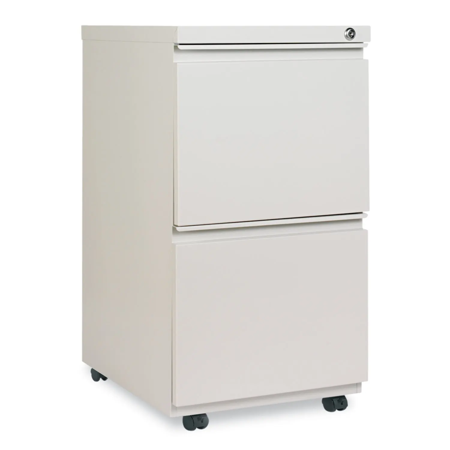 Two-Drawer Metal Pedestal File Full-Length Pull 14.875x19.125 Inch Office Storage, Customized