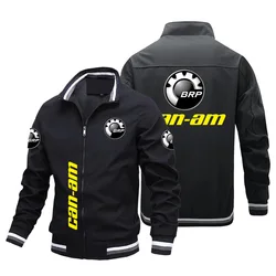 2024 New Men's Jackets Brp Can-am Logo Print Zipper Jacket Hip-hop High Street Baseball Men Windcheater Motorcycle