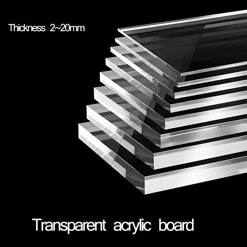 Highly Transparent Acrylic Sheet Cuttable Clear Plastic Plexiglass Board Easy To Process And Print Thickness 2-20mm