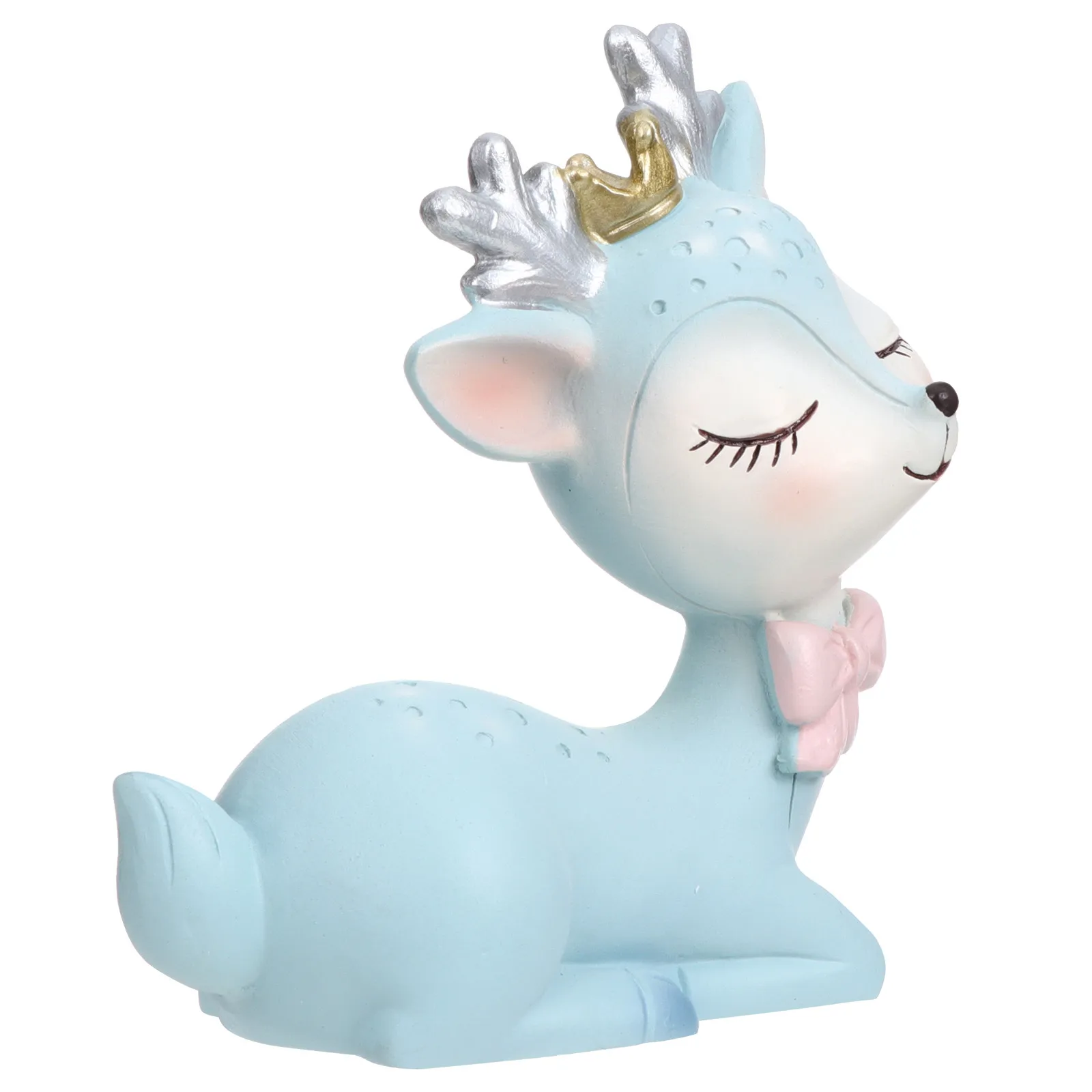 Pink Deer Desktop Decoration Resin Craft Ornament for Home Office Car Garden Creative Adorable Eco Friendly Safe Decorative