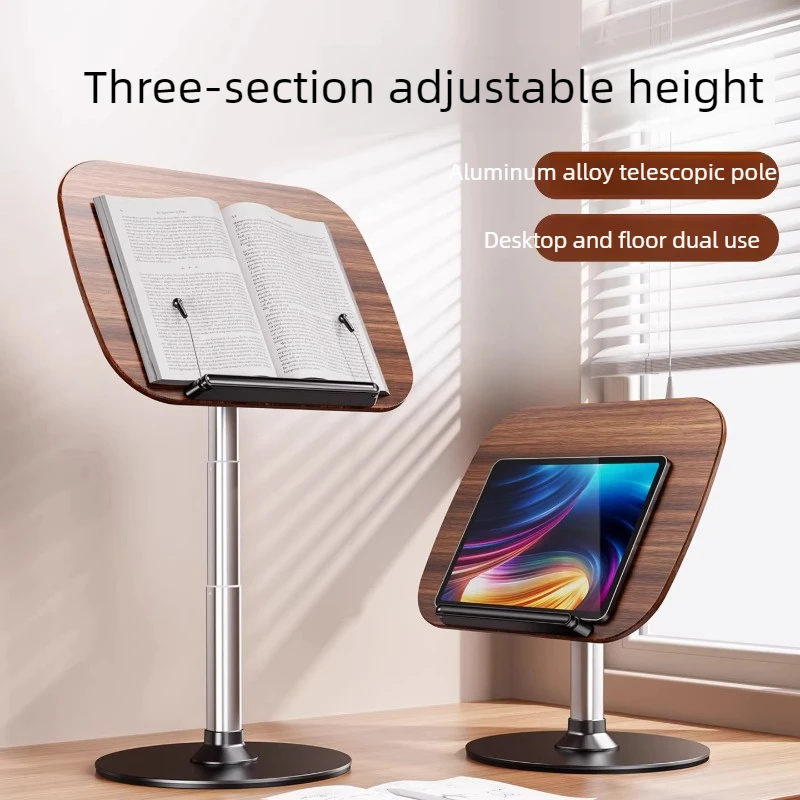 Adjustable Height Book Holder for Kids Desktop Reading Stand Extendable Tablet Floor Stand for IPad Cookbook Support Rack