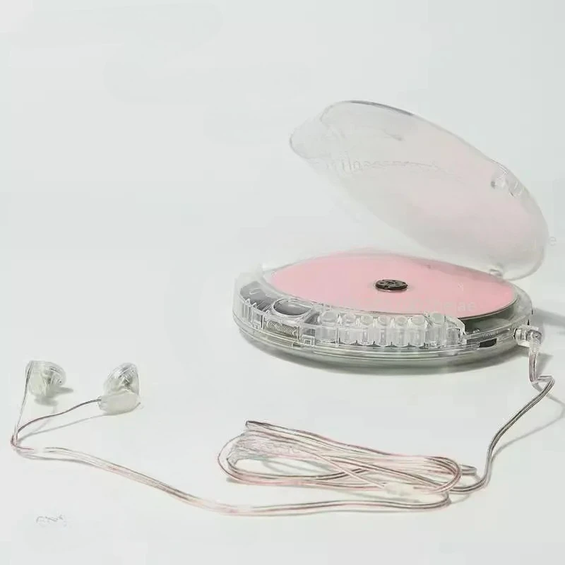 Fully Transparent CD Player Walkman Player Portable Album Headphones USB Cable External Speaker
