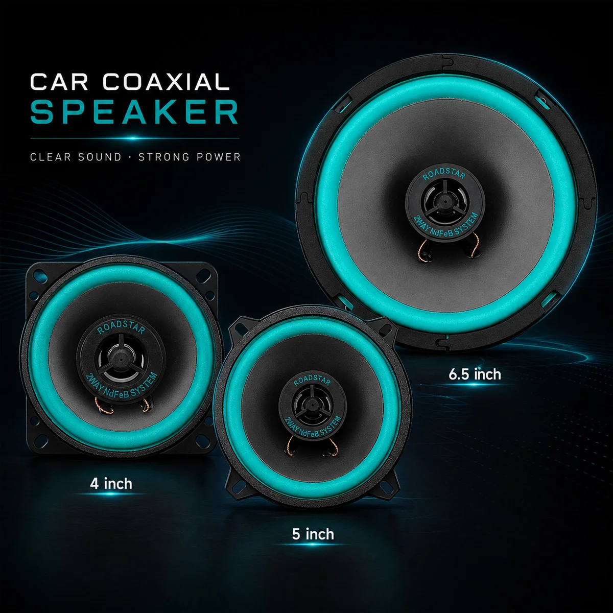 Yitong 1PC Car Coaxial Speakers 4/5/6.5 inch 2 Way Full Range Stereo Audio Speakers Woofer Tweeter for Vehicle Door Upgrade