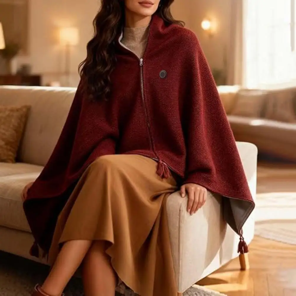 

Winter USB Electric Heated Blanket Wearable Heated Shawl Portable Body Warmer Blanket for Home Office Sofa Shawl