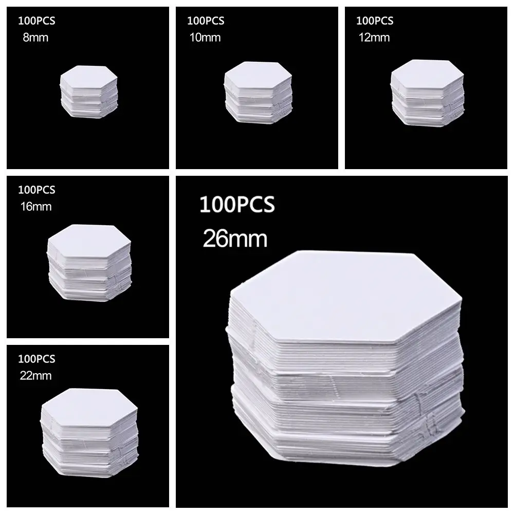 100PCS Hexagon Templates for Patchwork Paper Sewing Craft DIY Garment Fabric Sewing Tools Accessories