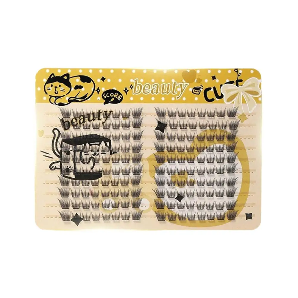 Hot Self Adhesive Eyelashes DIY Cluster Lashes No Glue Needed Individual Lashes Extension Makeup Tools Faux Cils