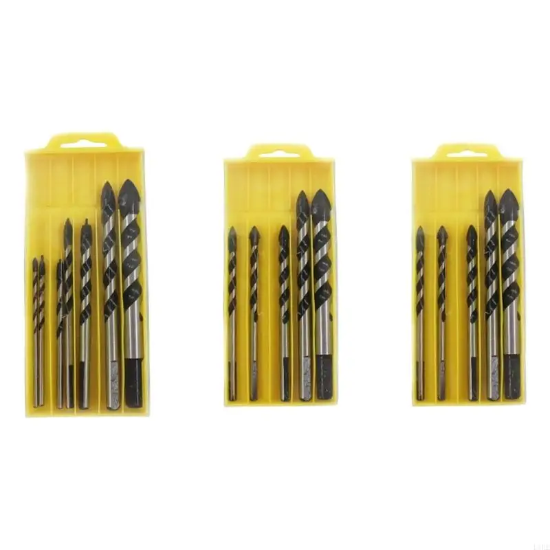 L1EE 5/7Pcs Cemented Carbide Masonry Drill Bits Ceramic Brick Drill Bit for Porcelain Ceramic Tile Concrete Brick Enduring