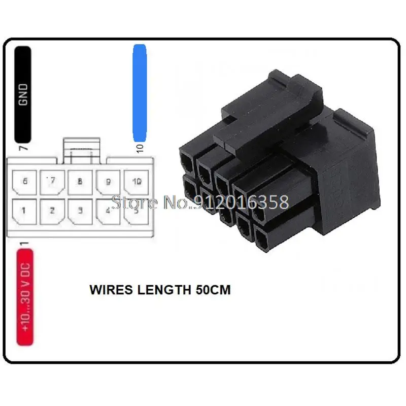 

50 СМ 20AWG 43025-1008 43025-1000 10-контактный разъем Micro-fit 3.0 с открытым концом