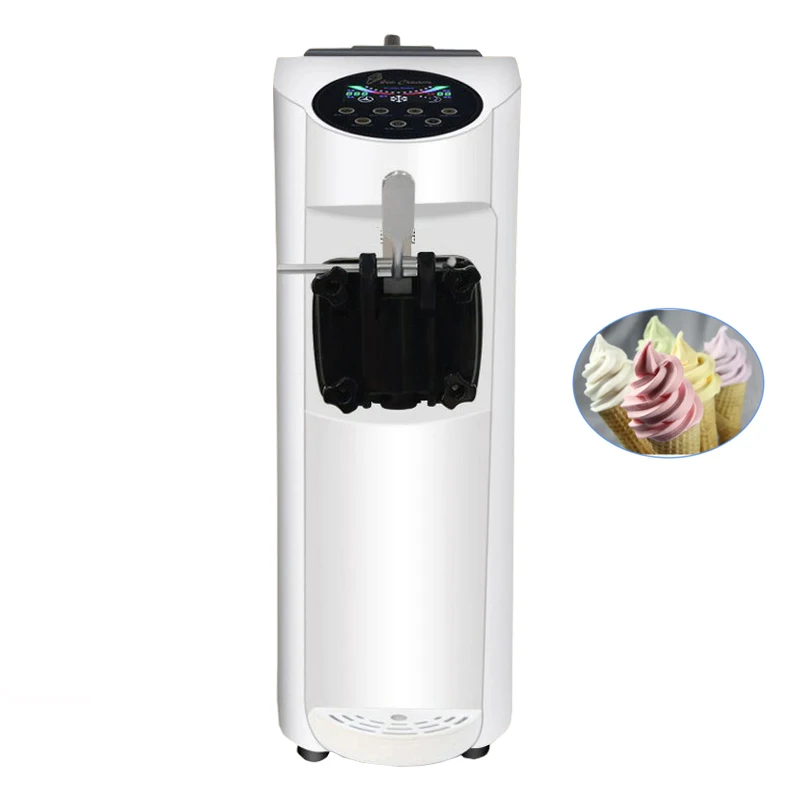 

Single Head Soft Ice Cream Machine Stainless Steel Ice Cream Makers Commercial Sweet Cone Vending Machine