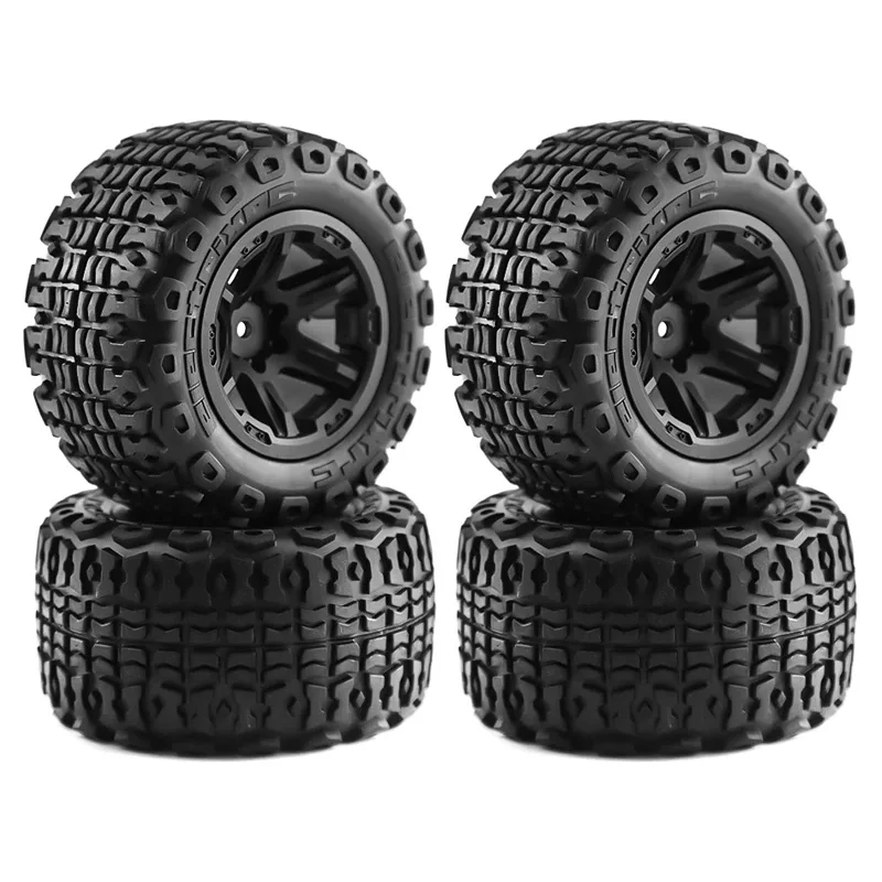 

RC Car 4pcs 104mm diameter Rubber Wheel Tire Tyre with 12mm Hex For 1/16 MJX Hyper Go H16 16207 16208 16209 16210