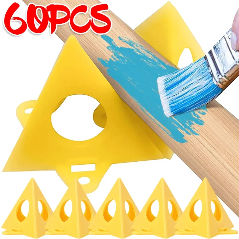 10-60Pcs Painting Pyramid Stands Mini Conical Tip Triangular Bracket For Woodworking Doors Cupboards Fast Drying Auxiliary Sets