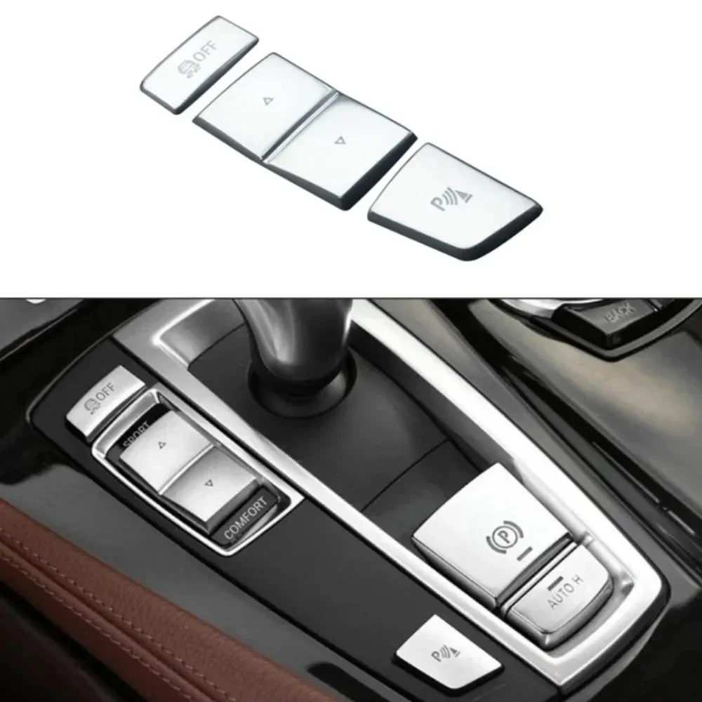ABS Car Interior Multimedia Control Switch Start Stop Buttons Cover Trim Stickers For Bmw 5 Series F10 5GT F07 X3 F25 X4 F26