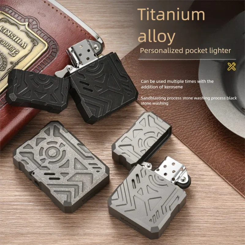 2026 Mech Titanium Alloy Personalized EDC Kerosenes Lighter, High-End High-Value Creative Lighter & Smoking Accessory for Men
