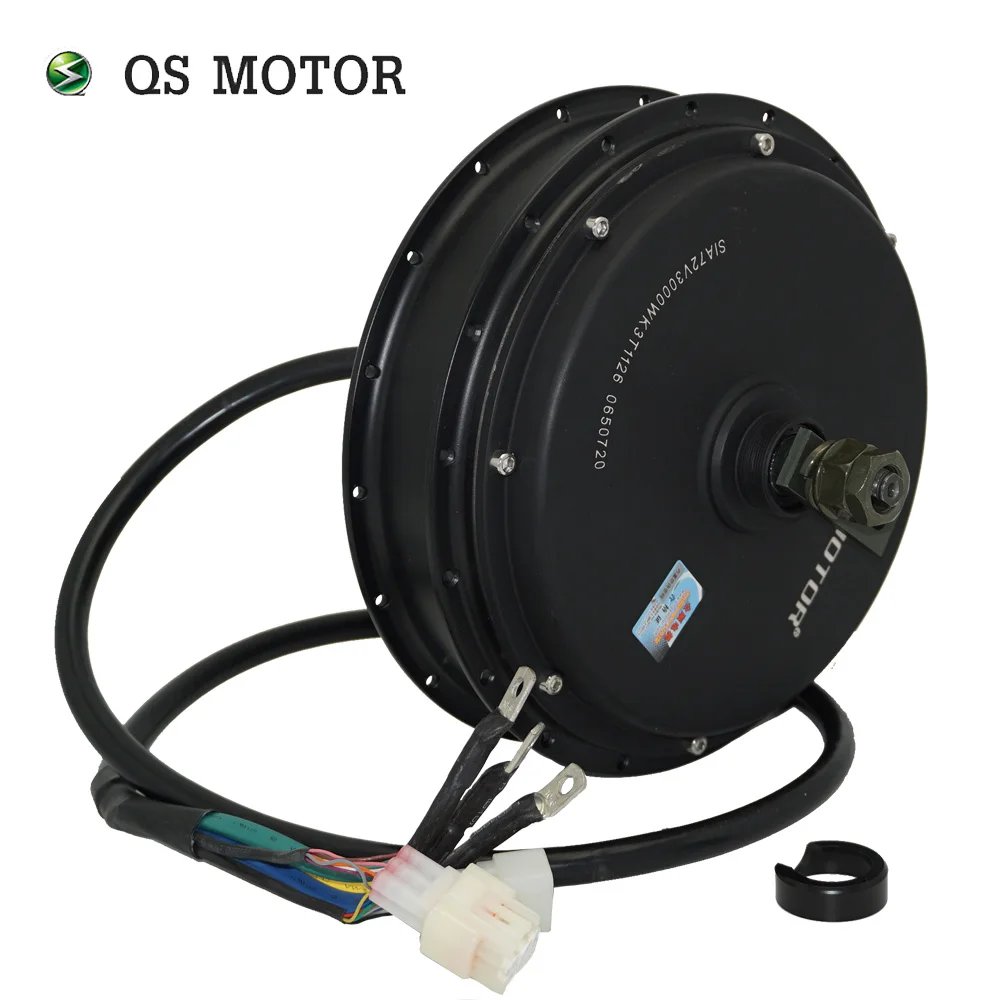 QS Motor 3000W QS205 50H V3TI Electric BLDC Double Shaft Spoke Hub Motor with 150mm Dropout