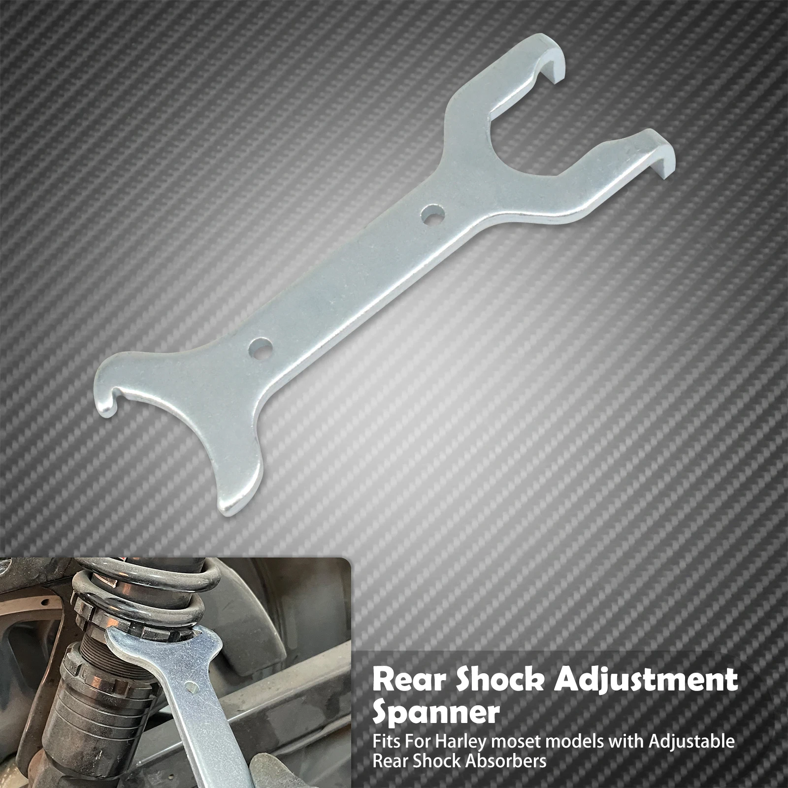Motorrad Chrome Einstellung Spanner Hinten Stoßdämpfer Schlüssel Werkzeug Fit Für Harley Softail Touring Sportster Dyna Fat Boy FLHX