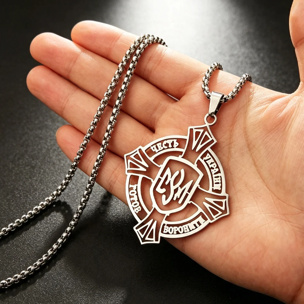 Personal Design Men's Pendant Necklace Custom Company Club Logo image Stainless Steel Thick Chain Necklace Birthday Jewelry Gift