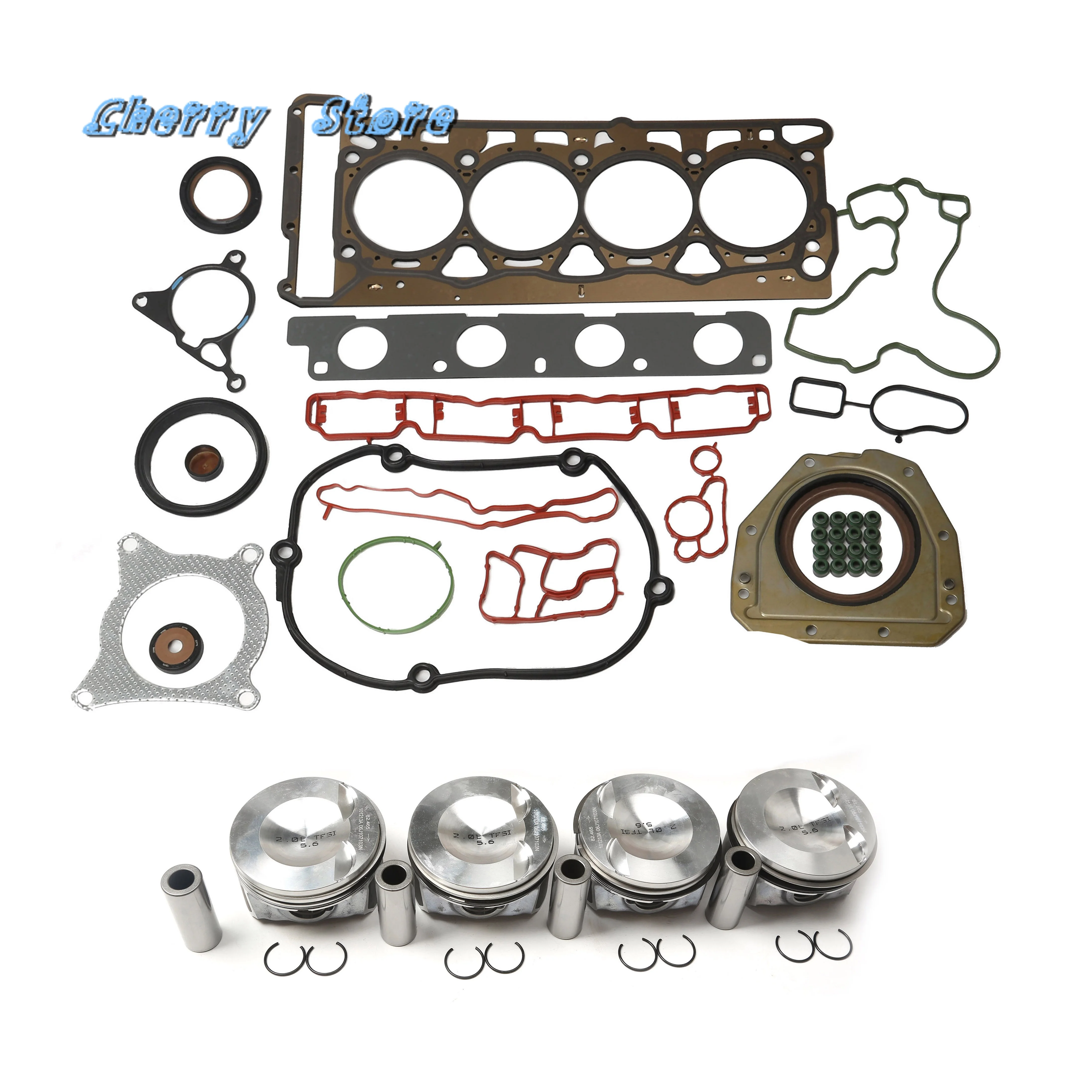 Engine Gaskets and Pistons Kit For A3 Sportback Q3 TT EOS PASSAT B6 SCIROCCO III CCZB TIGUAN 06H107065AM 06H103383AD