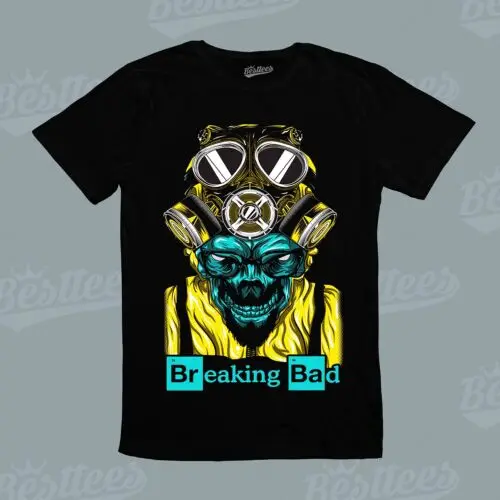 MALE/FEMALE/ Tv Series Breaking Bad Walter White Hazmat Suit Skull T-Shirt