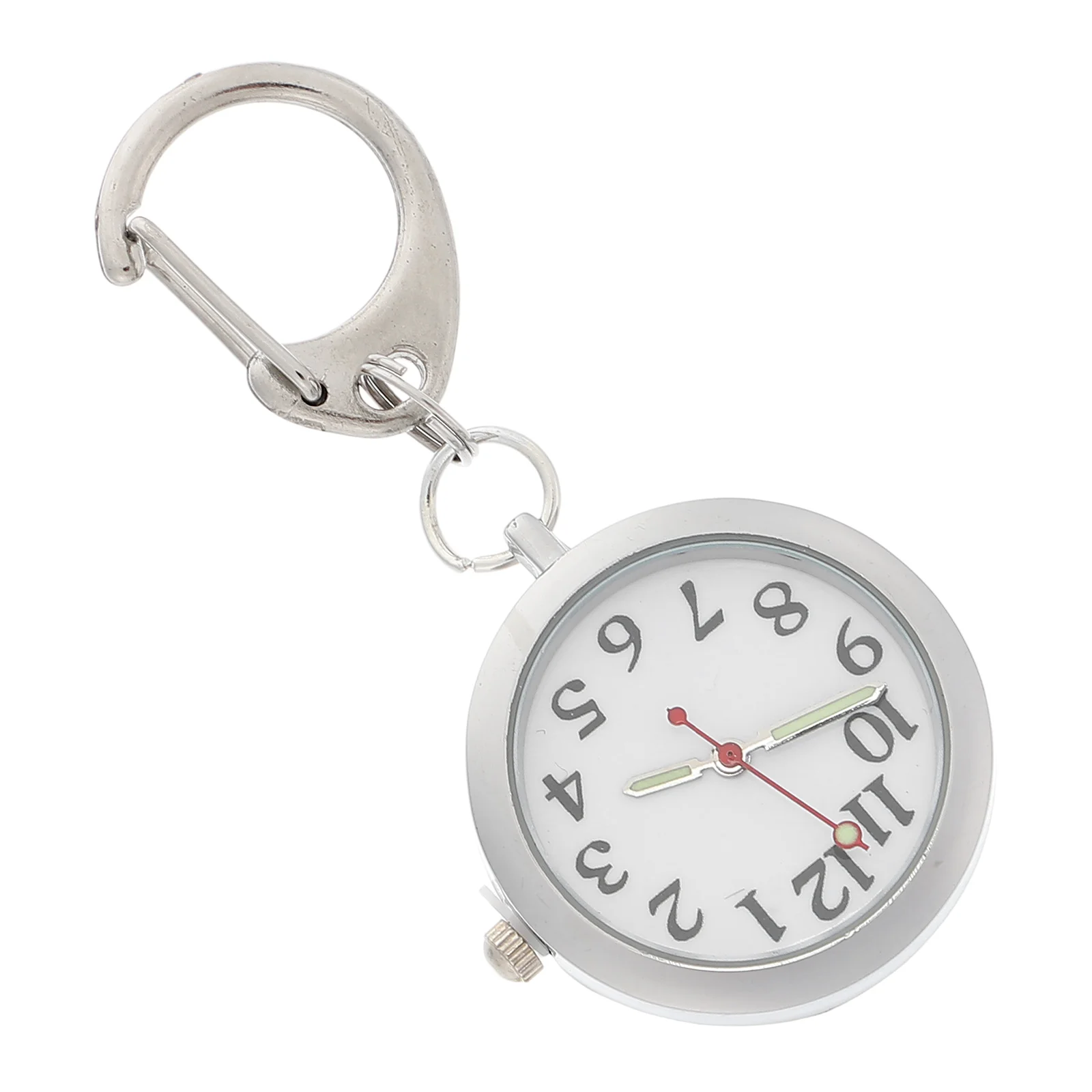 Orologio da tasca con lancette luminose in acciaio inossidabile da appendere per infermiera, per orologio da appendere per infermiera, lavoro ospedaliero, facile da trasportare