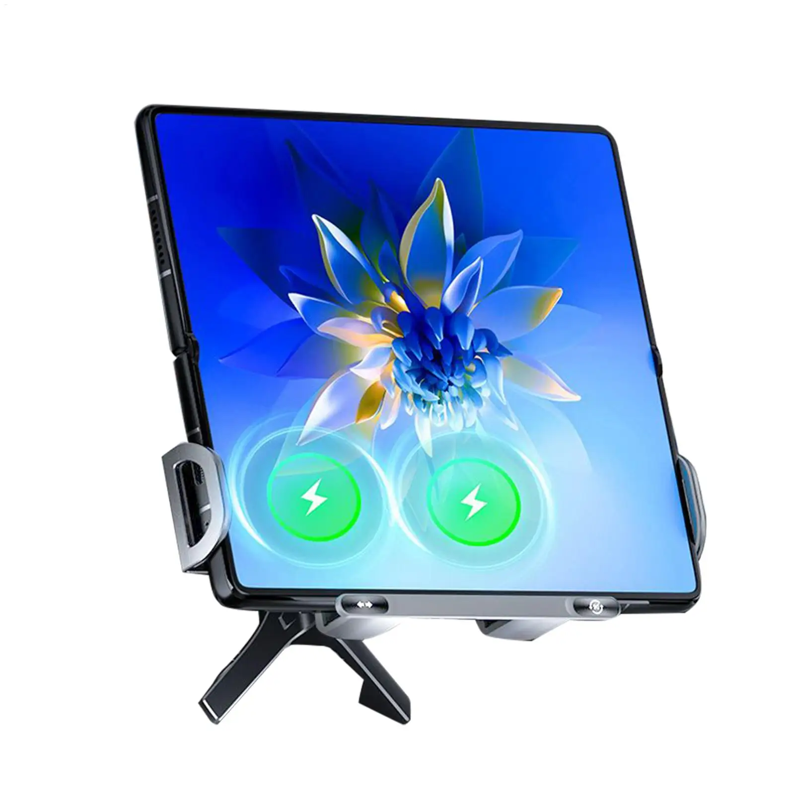 Für HUAWEI Mate X/Vivo X Fold/Samsung Galaxy Z Fold/Xiaomi MIX Fold Drahtlose Auto Halterung ladegerät Dashboard Telefon Stehen 15W Doppel