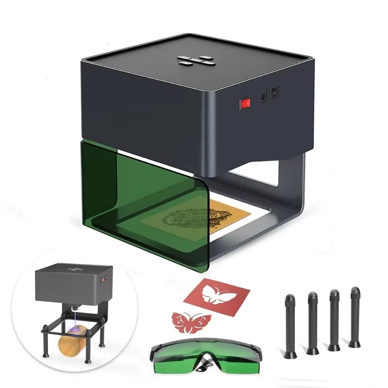 Portable Small DAJA DJ6 Mini coherent light   Engraving Machine APP Control 3W DIODE DIY Engraver MDF Plywood Logo Mark