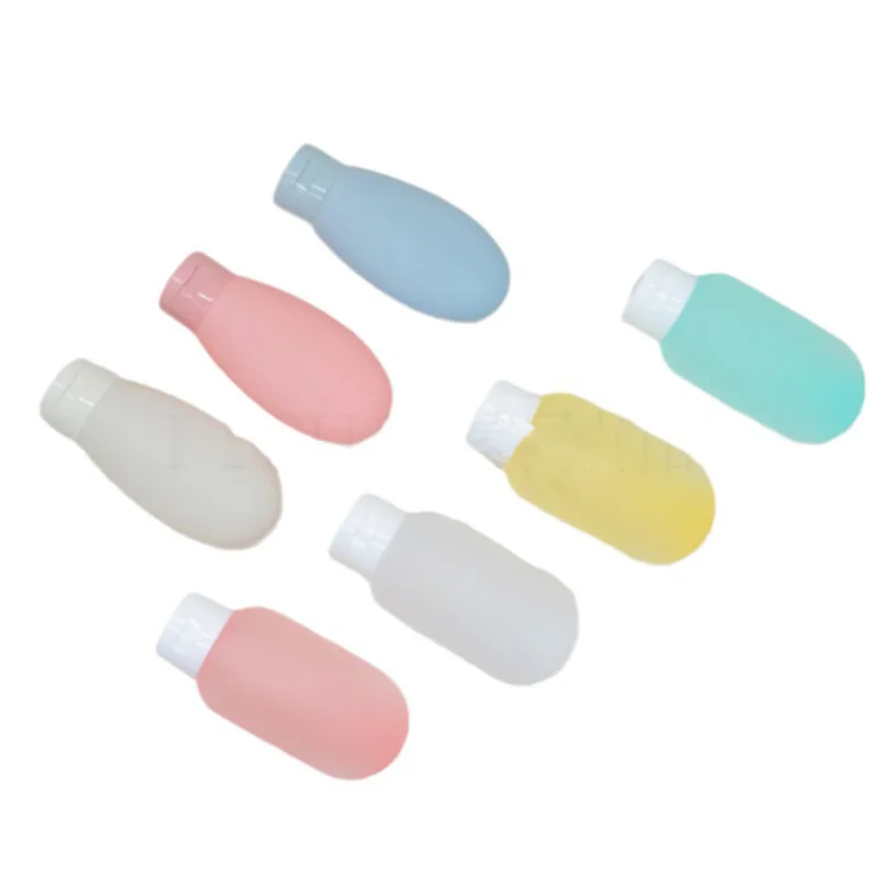 3/4Pcs 30/60/100ml Soft Silicone Refillable Bottles Set Lotion Shampoo Squeeze Tube Travel Container Empty Bottle Beauty Makeup