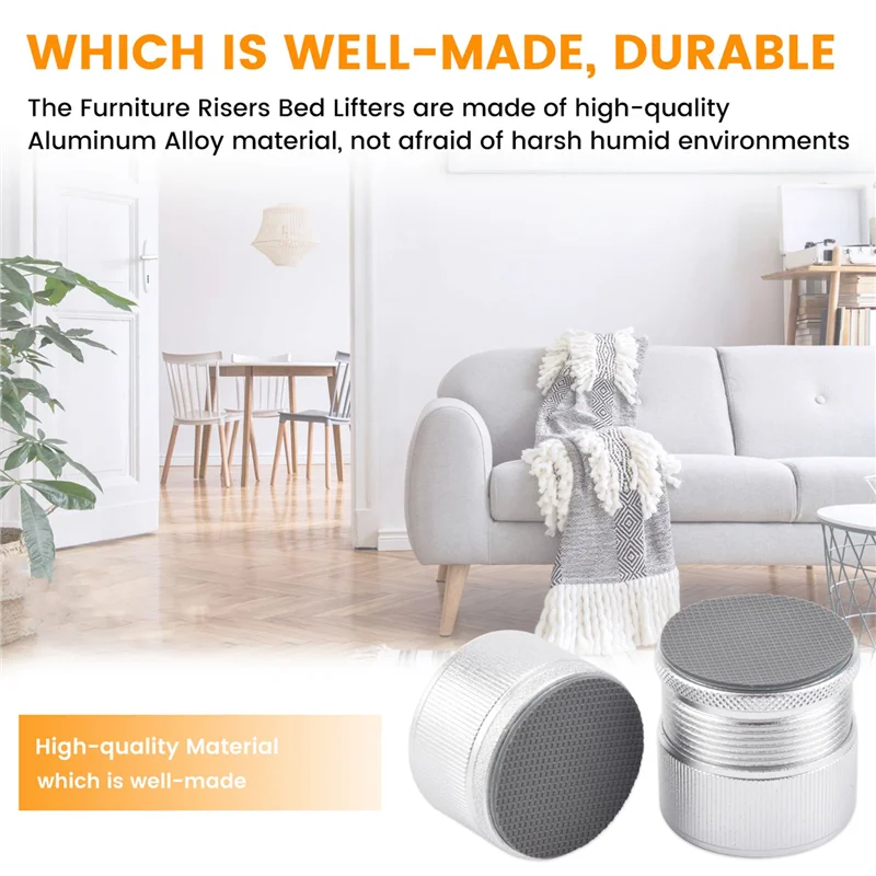 ABGR-4 шт. регулируемые стойки для кроватей, сверхмощные мебельные стойки, стойки для дивана, стола, нижняя защита пола, противоскользящие