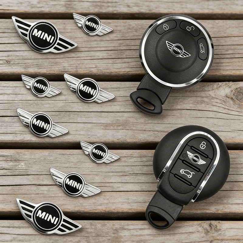 

14mm 17.5mm 22mm Metal Car Key Badge Emblem Replacement Car Key Sticker For Mini Cooper One JCW F55 F56 F57 F60 R55 R56 R57 R61