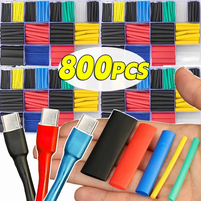 

Heat Shrink Tube Kit Insulation Charging Line Sleeving High Temperature Wrapped Shrinking Protection Cases Cable Connect Tools