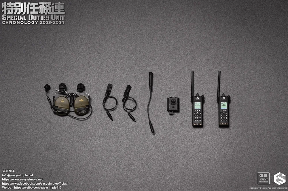 

EASY&SIMPLE 1/6 Asia HK Soldier Doll SDU Solid Shoe Boots Headset Gloved Hand Types Accessories For 12" Doll Figure ES 26070A