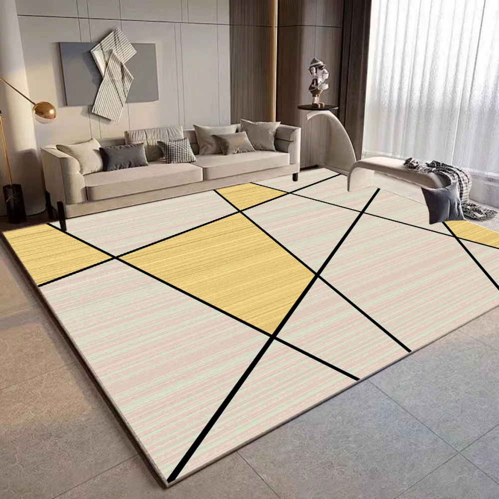 VIKAMA Imitation Cashmere Carpet New Living Room Dirt Resistant and Easy to Take Care of Printed Advanced Home Decoration