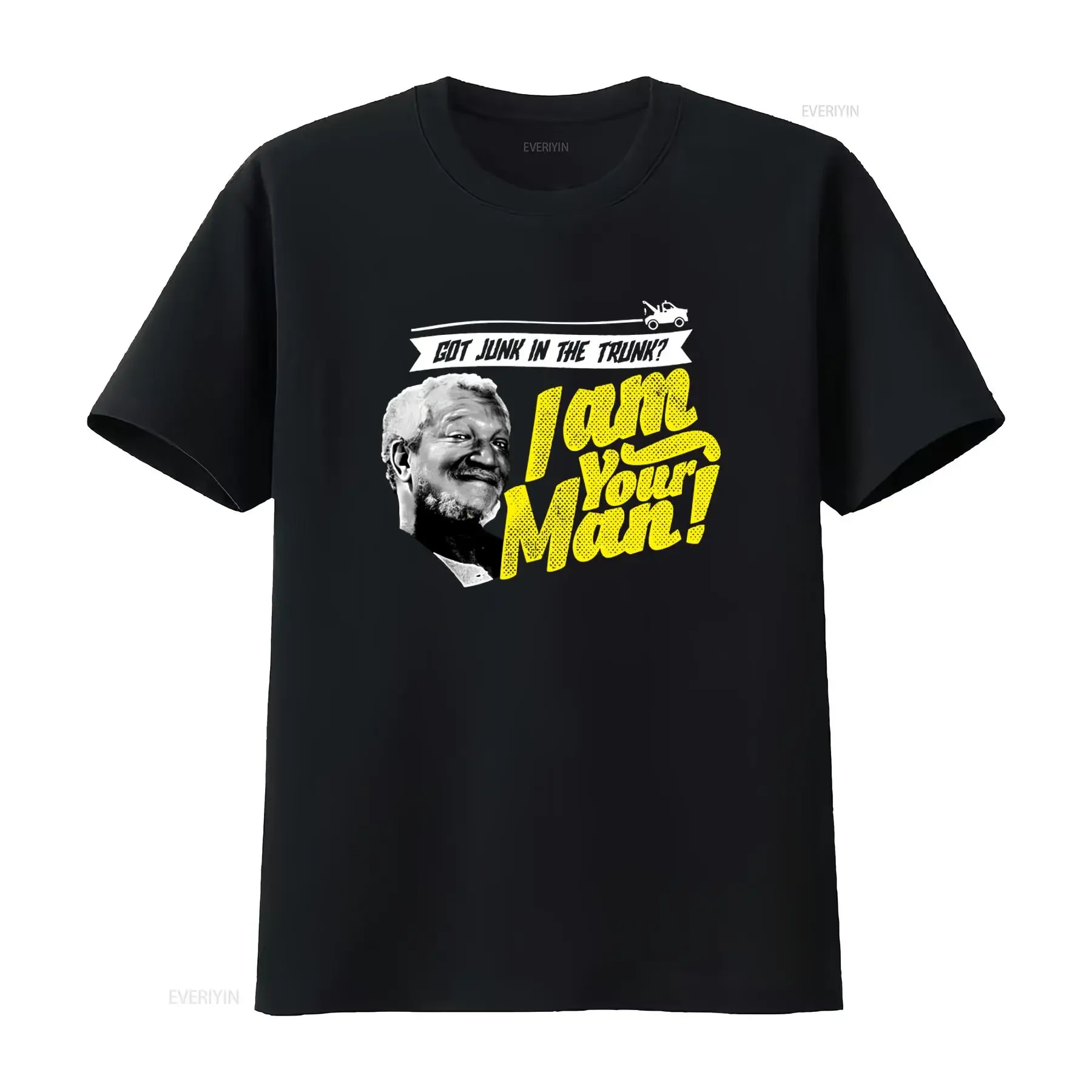 Redd Foxx Junk In The Trunk Men's T Shirt Sandford Sons Fred I Am Your Man Design Unique Print vintage Washed homme Breathable