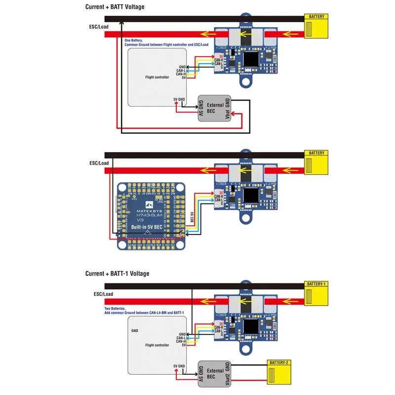 BoMaSMatek CAN L4 BM Digital Power Monitor Voltage 0 85V For Drone Protocol Battery Measurement Device 4