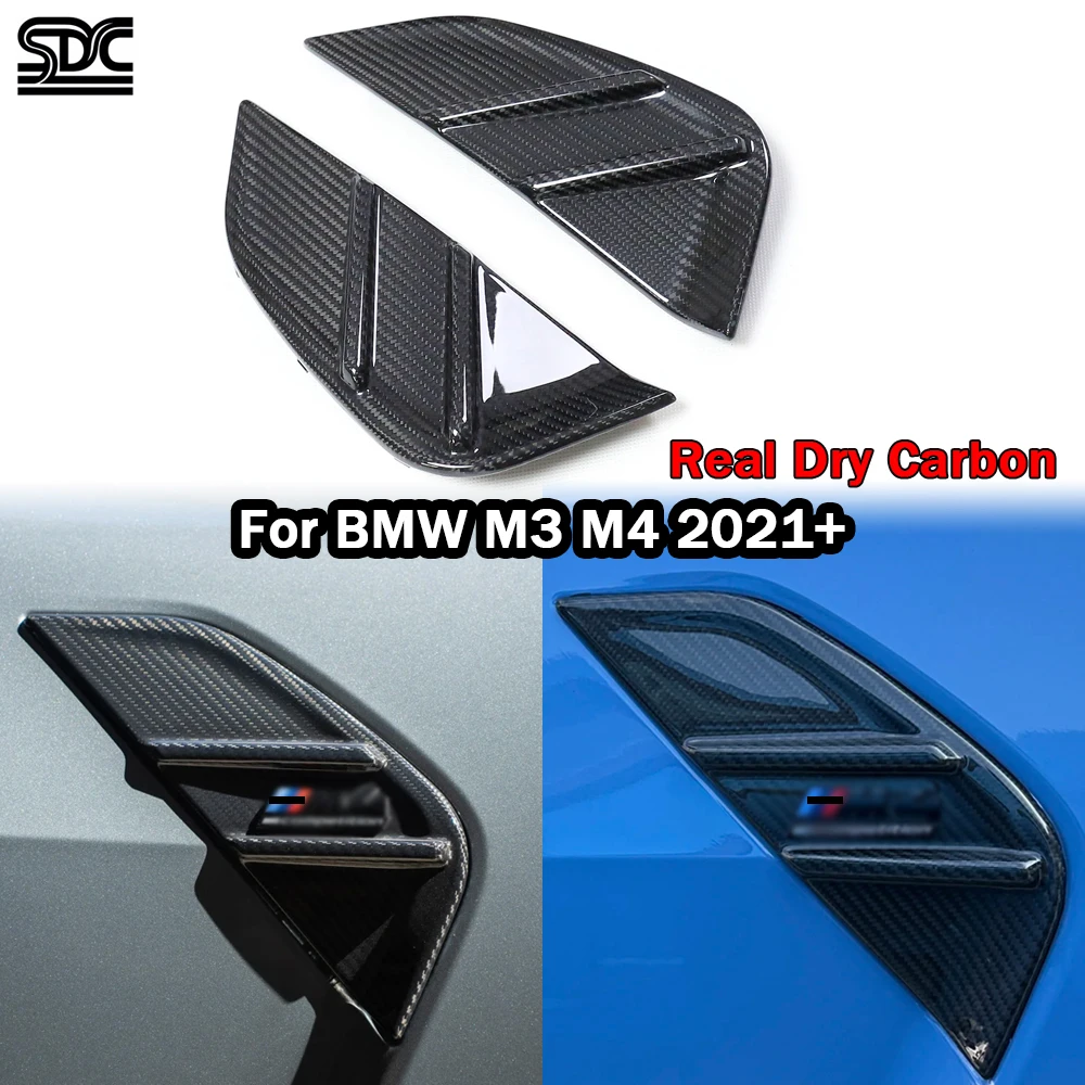 

Real Dry Carbon Side Fender Trims Replace For BMW M3 G80 G81 M4 G82 G83 Competition 2021+ Fender Frame Cover 2 Pcs/set MP Style