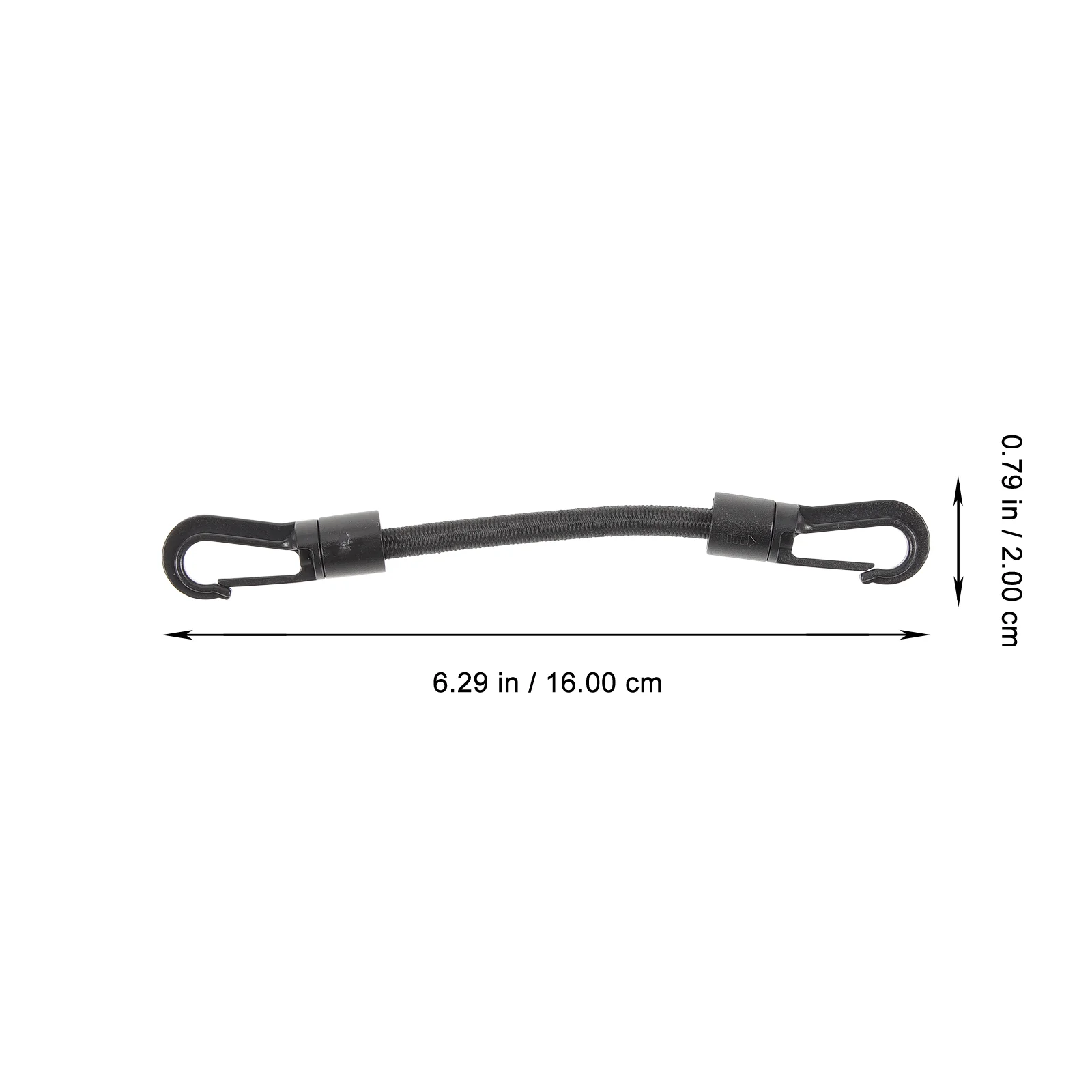 5 Pcs Tent Tarpaulin Elastic String Hook Carabiner Shock Cord for Poles Rubber Rope Multi-use Strap Daily Buckle