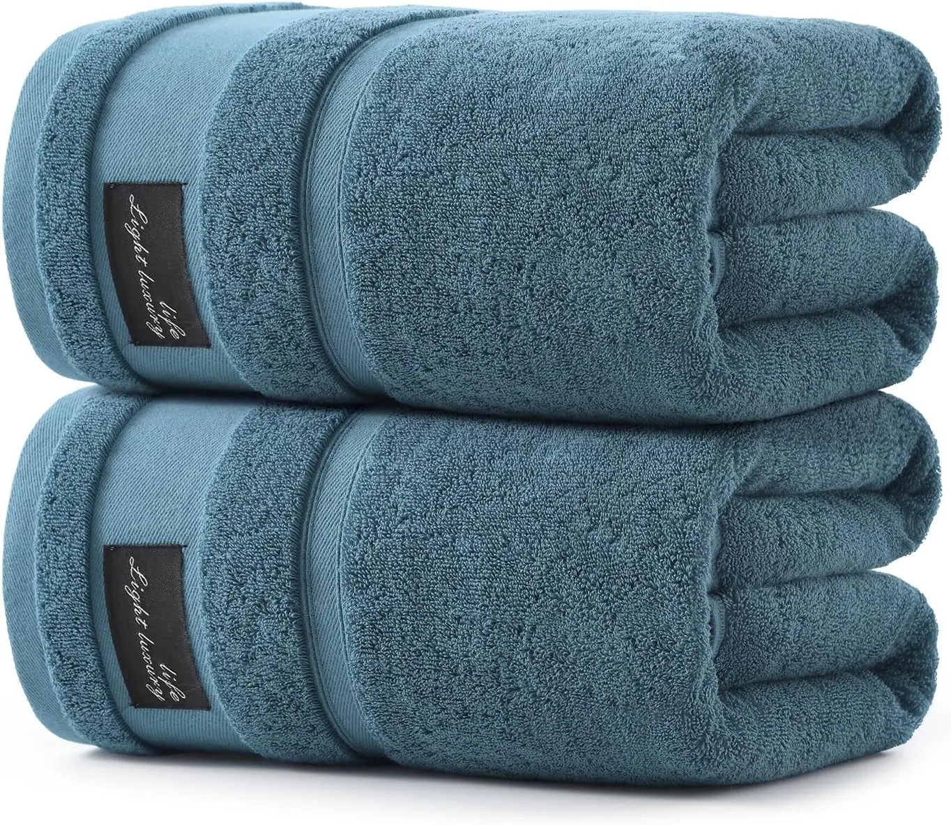 

Luxury 100% Cotton Bath Towels Set 2, 760G Heavyweight, Quick Dry, Super Soft, 31x63 in, Blue