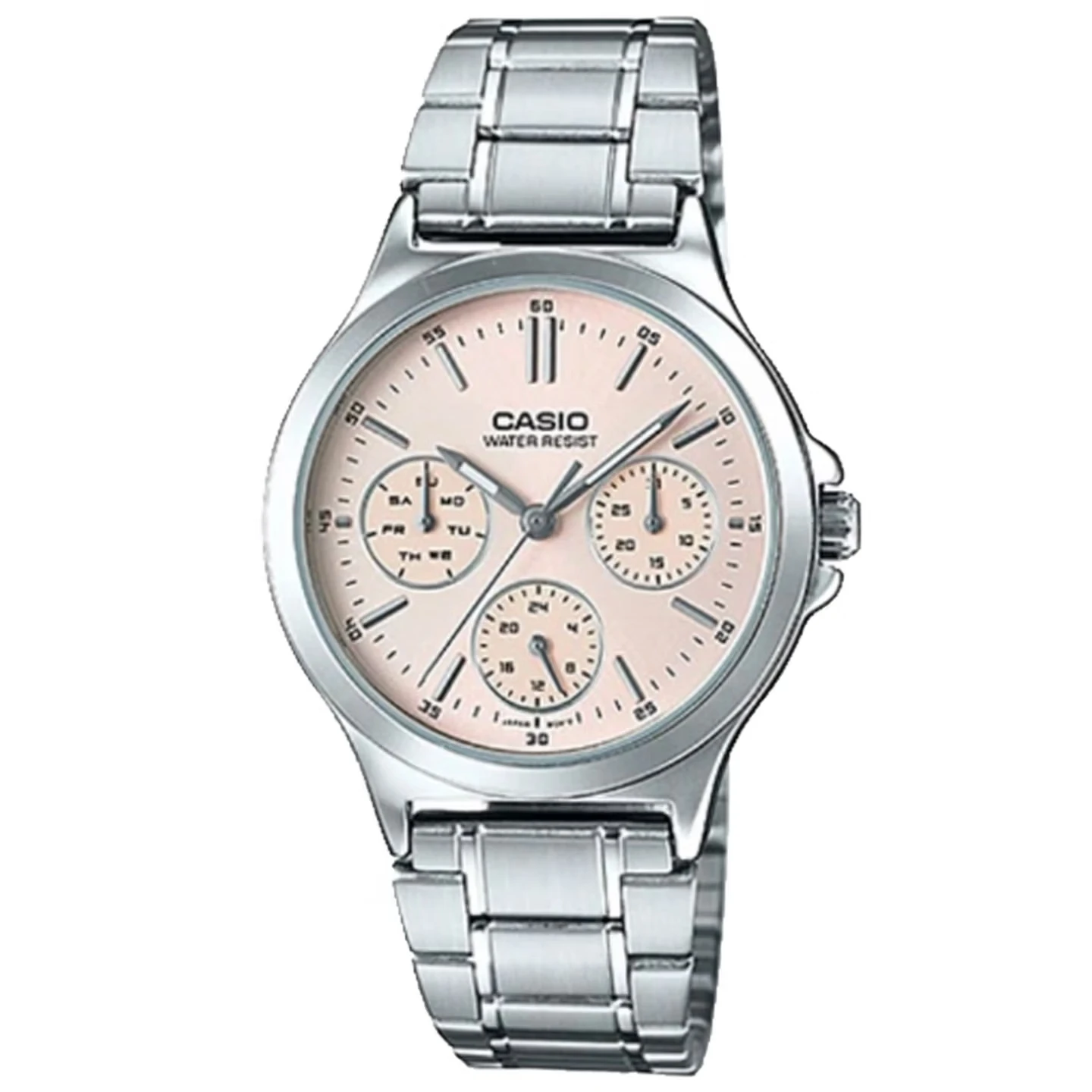 CASIO LTP-V300D Women's Analog Watch, Stainless Steel Band, Multi-Function Dial, 30M Water Resistant, Casual Business Wrist Watc