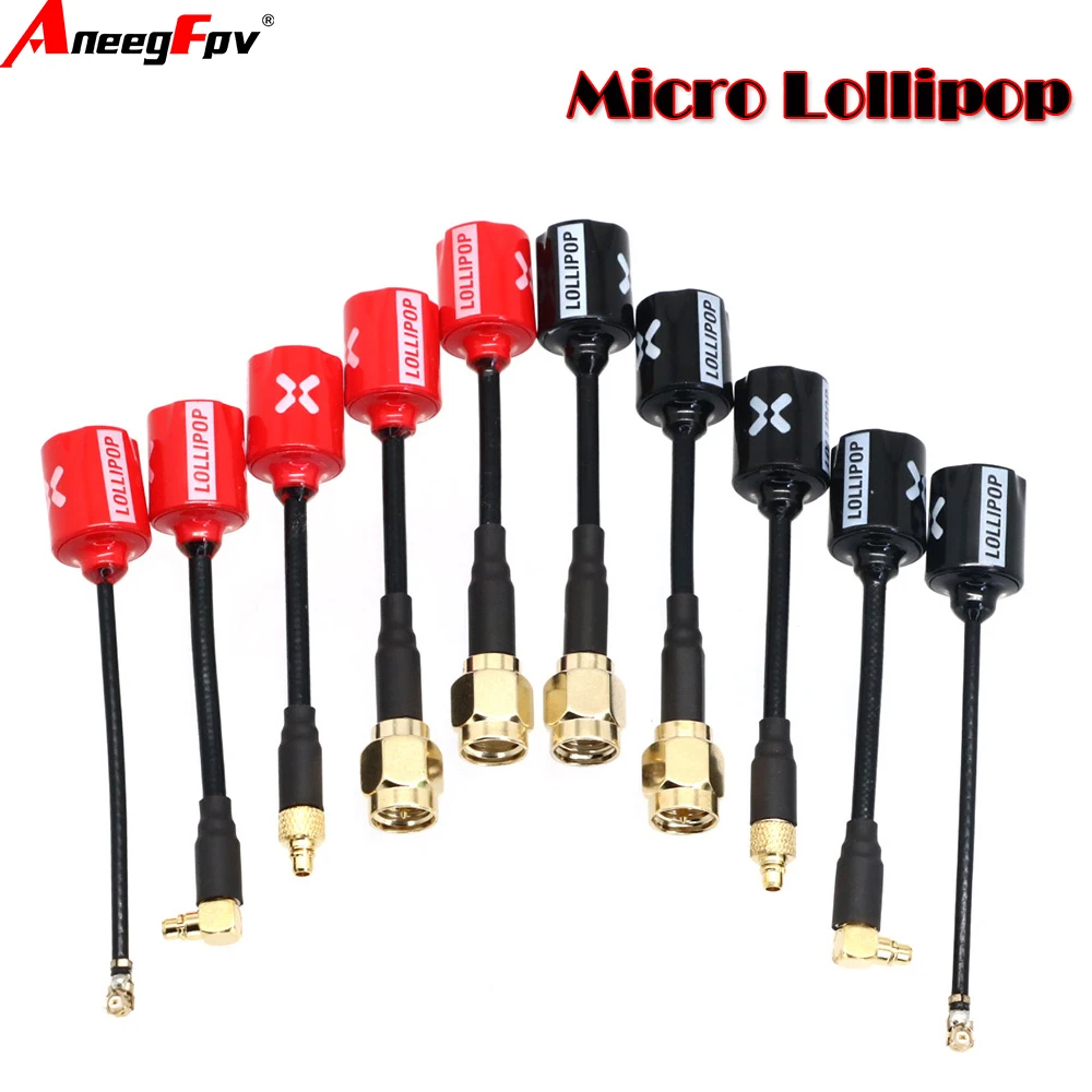 

2pcs Foxeer Micro Lollipop 5.8G 2.5DBi High Gain Omni RHCP FPV Antenna MMCX Right Angle RHCP UFL Super Mini For RC FPV Drone