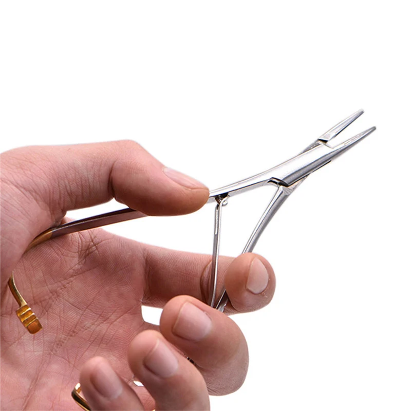 14cm Precision Technician Laboratory Pliers TC Tip Spring Loaded Locking Micro Clamp for High-Accuracy Technical Refinement