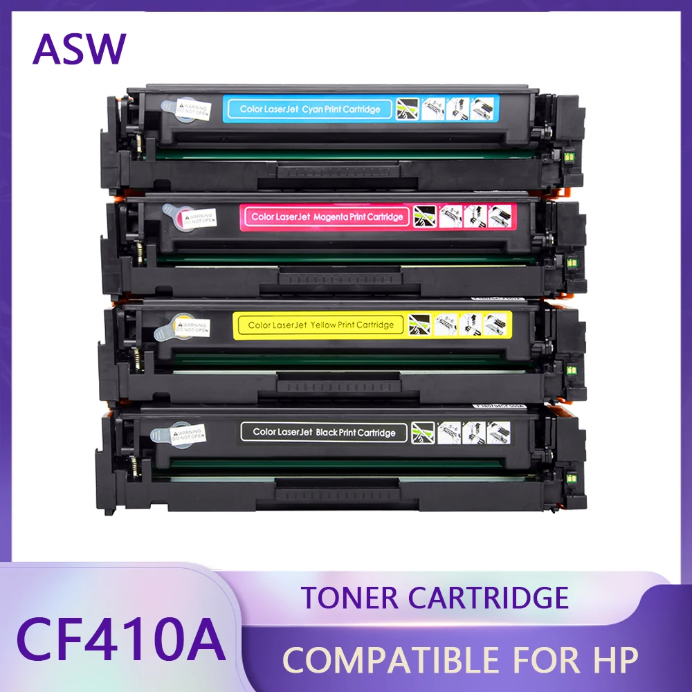 สี410A Compatible เปลี่ยนตลับหมึกสำหรับ HP 410A CF410A 410X CF410X ตลับหมึกสำหรับ HP Color LaserJet Pro M477fdw