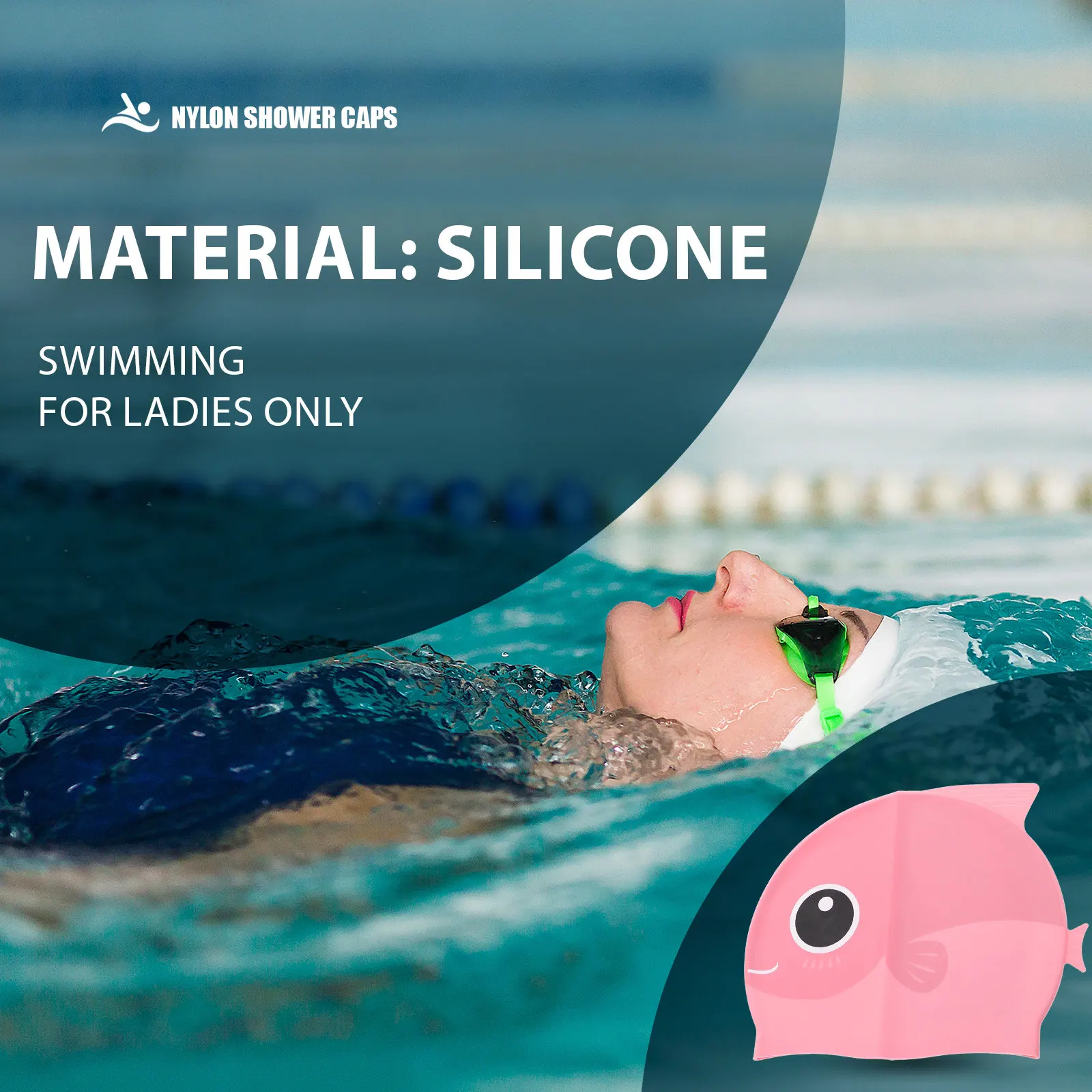 Swim Hat Silicone - Gorro de natación de silicona con