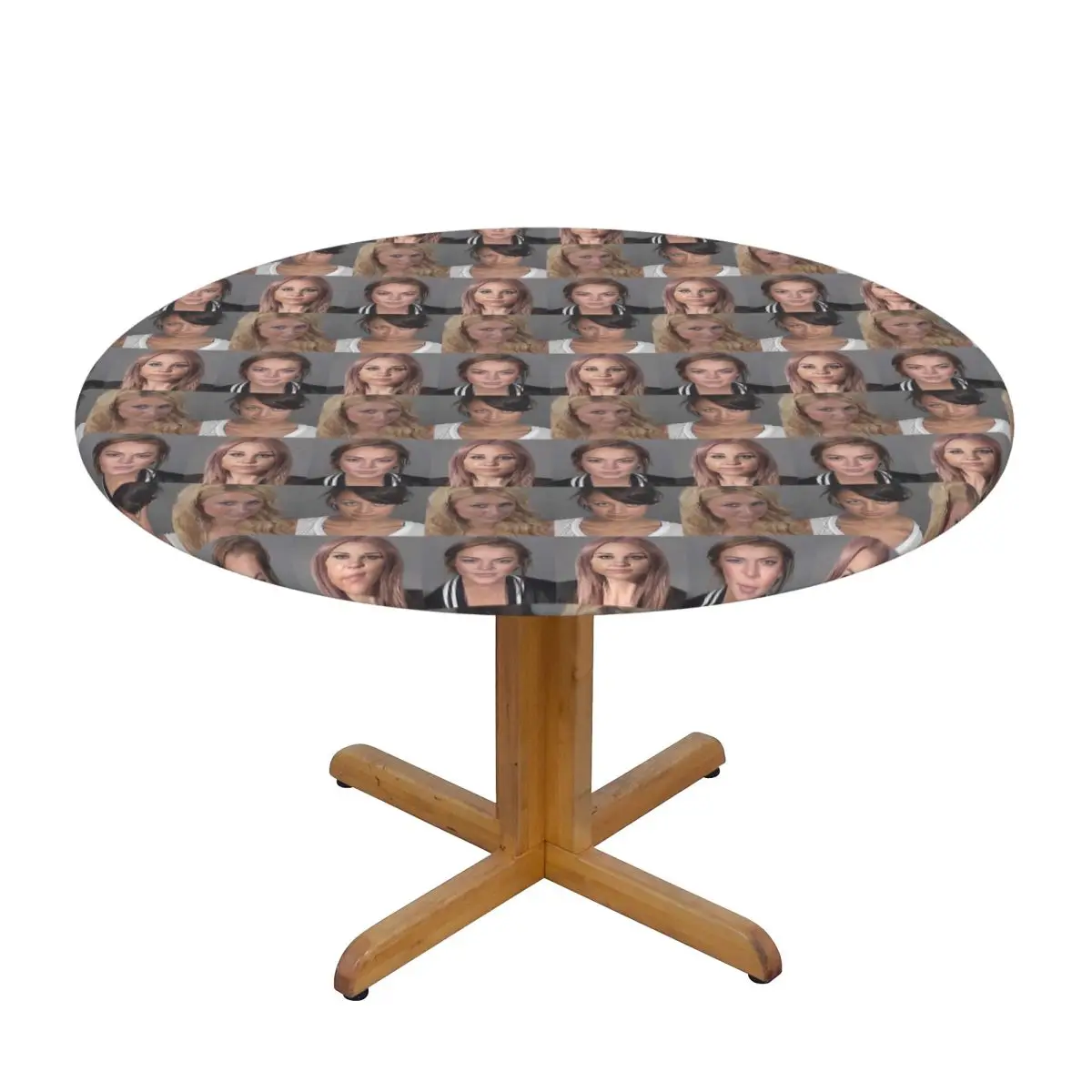 Iconic Mugshot Waterproof Round Tablecloth Oilproof Table Cloth for Kitchen Events Dining Table Cover